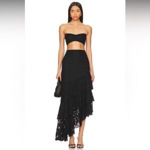 NWT Revolve NBD Fazal Midi Skirt and Top in Black